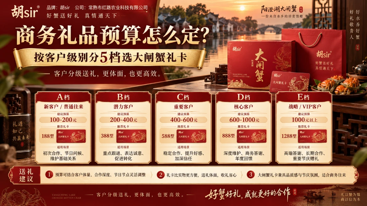商务礼品预算怎么定？按客户级别分5档选大闸蟹礼卡